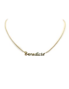 Vergoldete Namenskette - Bénédicte