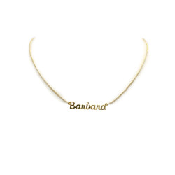 Collier Ras Du Cou Personnalisable Avec Prénom - Doré - Acier Inoxydable - Neuf Avec étiquettes