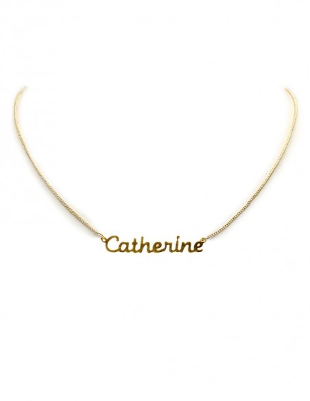 Collier prénom ras-de-cou doré à l'or fin - Chloé