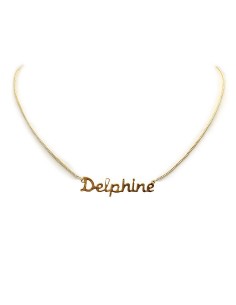 Voornaam choker halsketting, verguld - Delphine