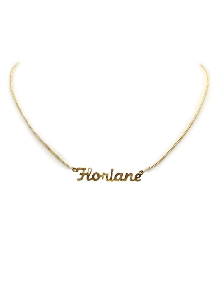 Vergulde choker halsketting - Floriane