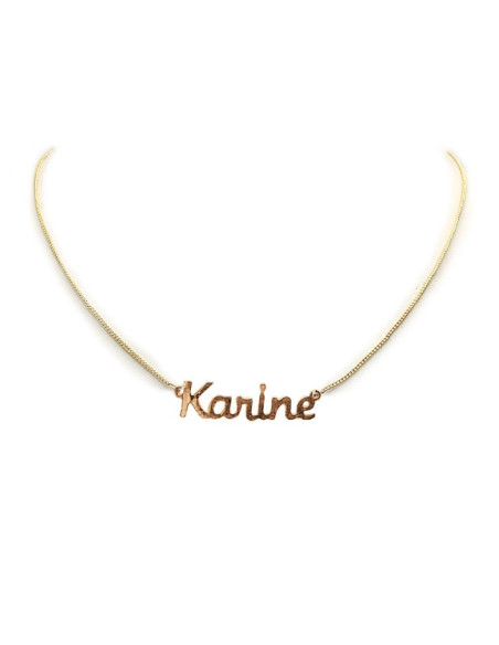 Collana girocollo con nome placcata oro - Karine