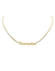 Gold-plated choker necklace - Françoise