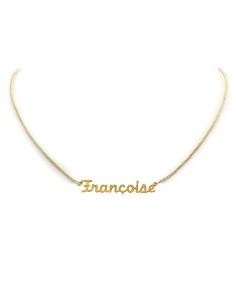 Vergulde choker halsketting - Françoise