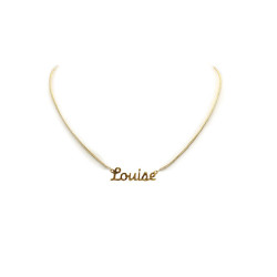 Collier Ras De Cou Personnalisé Prénom, Finition Dorée - Acier Inoxydable - Neuf Avec étiquettes