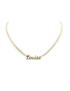 Gold-plated name choker necklace - Louise