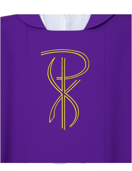 Purple Chasuble with PAX Embroidery and Stole – One Size