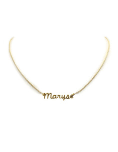 Vergulde choker met naam - Maryse