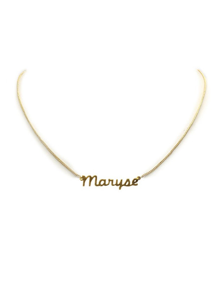 Gold-plated name choker necklace - Maryse