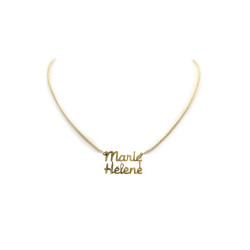 Collier Ras Du Cou Avec Prénom - Doré Or Fin - En Acier Inoxydable - Neuf Avec étiquettes