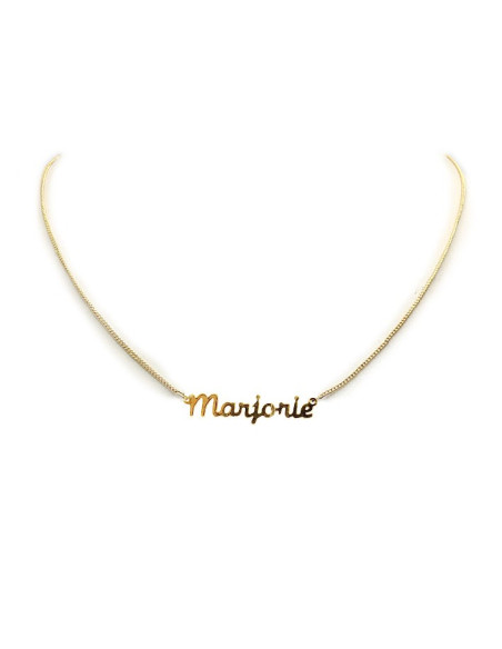 Vergulde choker met naam - Marjorie