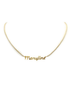 Collana girocollo con nome placcata oro - Maryline