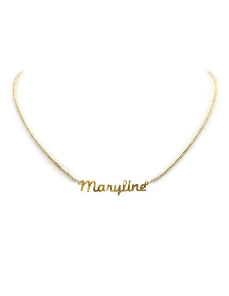 Collana girocollo con nome placcata oro - Maryline