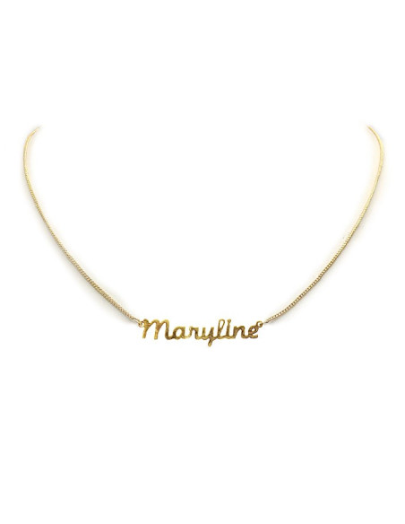 Vergulde naamchoker - Maryline