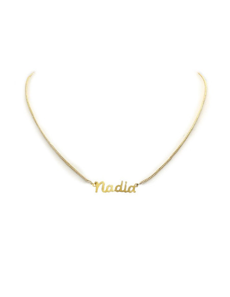Vergulde choker met naam - Nadia