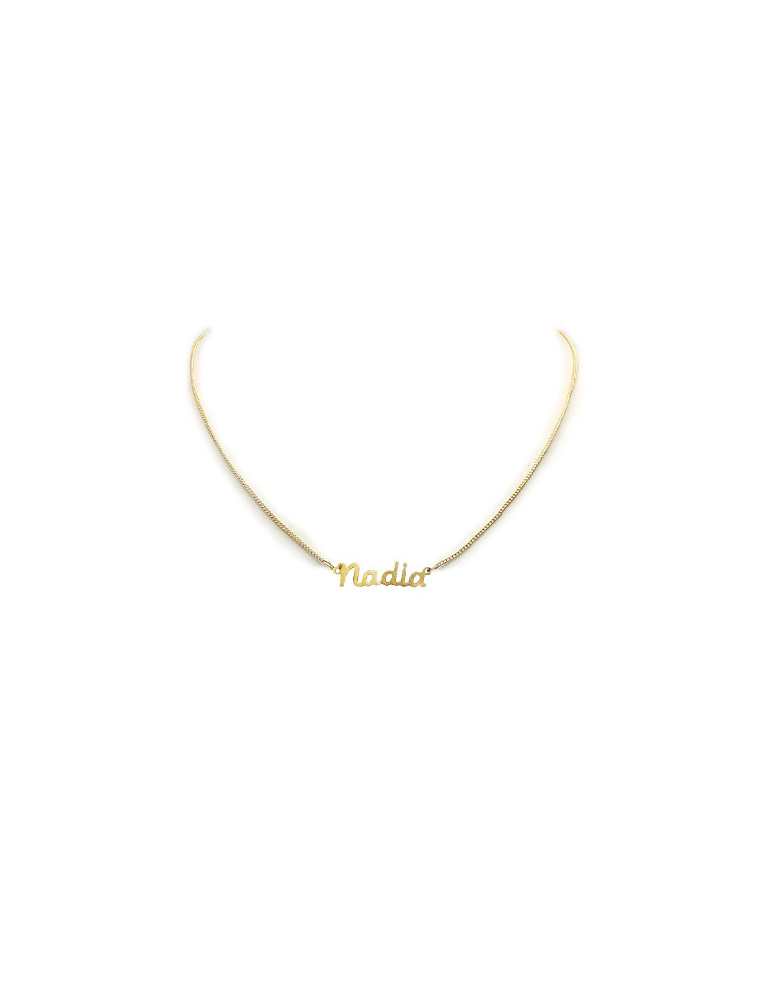 Collier Ras Du Cou Personnalisable Prénom - Doré à L'or Fin - Acier Inoxydable - Neuf Avec étiquettes
