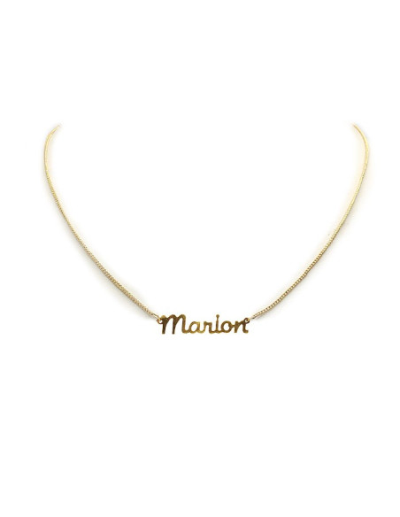 Vergulde choker met naam - Marion