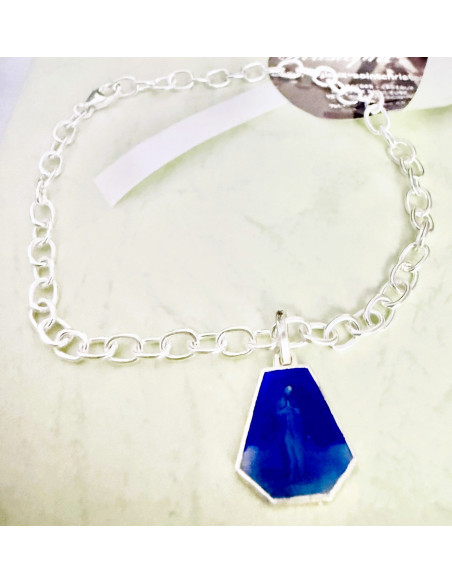 Armband aus 925er Silber mit Medaille Unserer Lieben Frau von Banneux