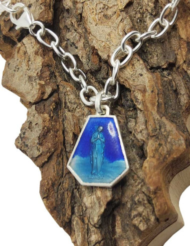 Armband van 925 zilver met medaille van Onze-Lieve-Vrouw van Banneux