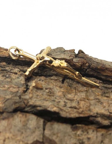 Christ cross pendant - gold plated