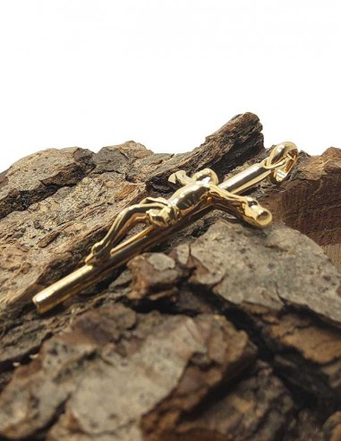 Christ cross pendant - gold plated