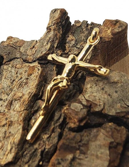 Ciondolo Cristo a croce - placcato oro