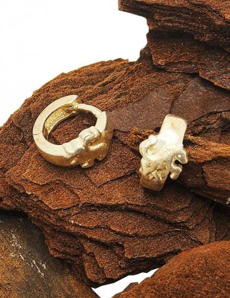 Pendientes de aro en plata 925 - Caballo