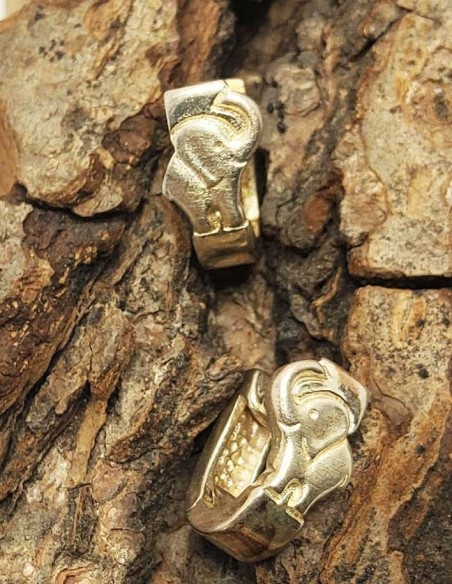 Pendientes de Aro de Plata 925 - Elefante