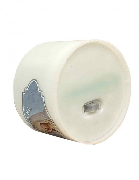 LED solar candle with the image of the Virgin of the Poor of Banneux