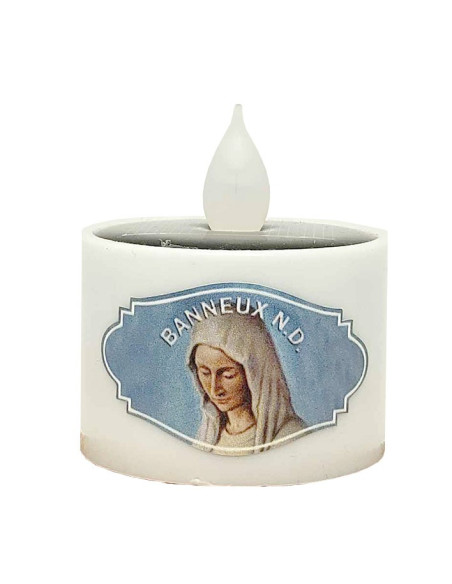 Bougie solaire LED Notre-Dame de Banneux – Flamme vacillante