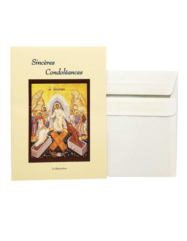 Greeting Card - Sincere Condolences - Icon of the Resurrection