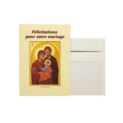 "Congratulations on your Wedding" Card - Holy Family Icon