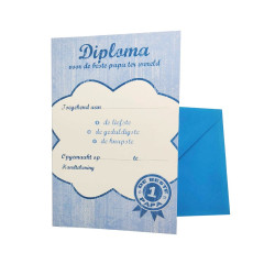 Biglietto - Diploma per il miglior papà del mondo