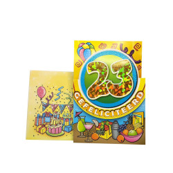 Birthday card with glitter and holographic number - 23 years old