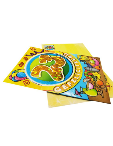 Biglietto di auguri con glitter e numero olografico - 23 anni