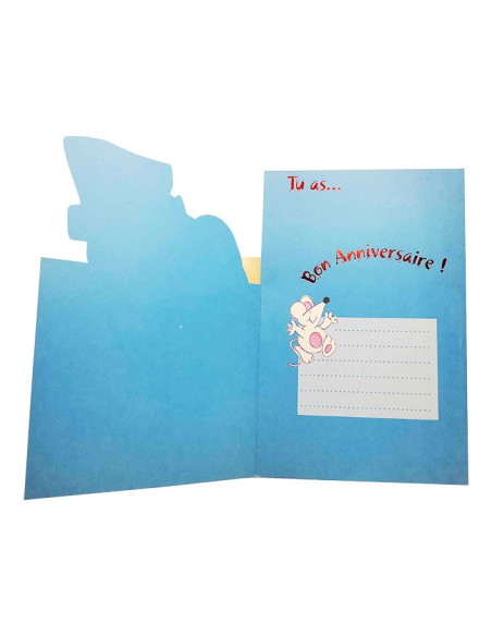 Carte d'anniversaire avec détails métalliques brillants - 7 ans