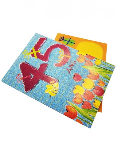 Glitter birthday card - 45 years old