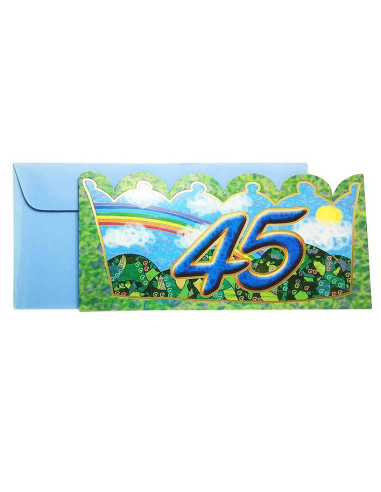 Birthday card - 45 years old - crown