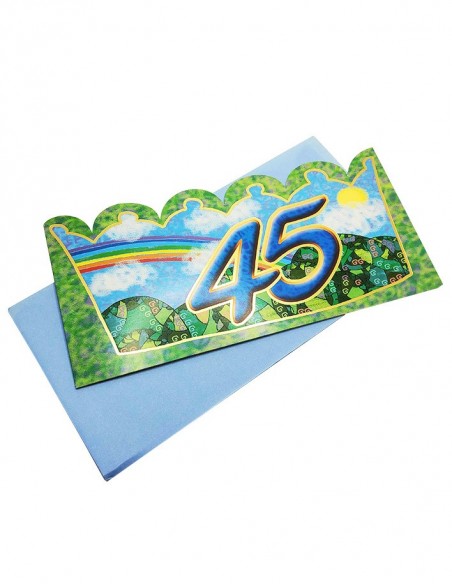 Birthday card - 45 years old - crown