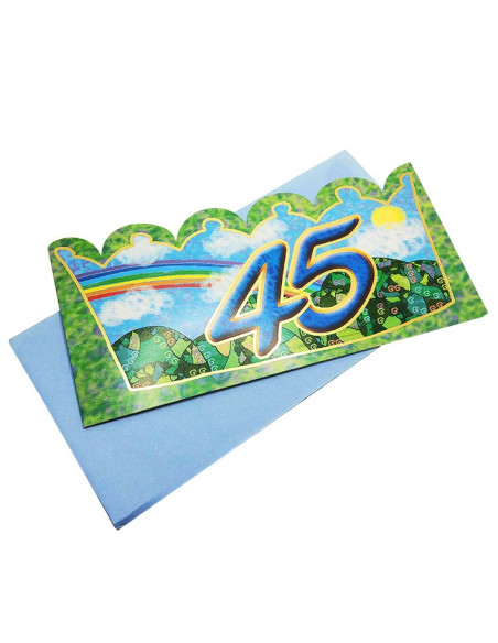 Carte d'anniversaire - 45 ans - couronne