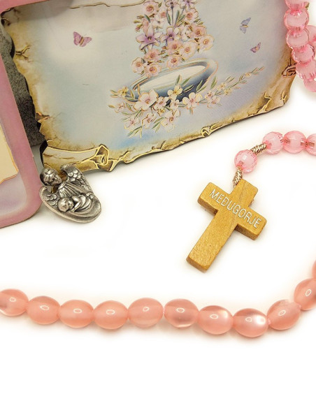 Bolsa de Regalo para Nacimiento o Bautismo de Bebé - Rosa