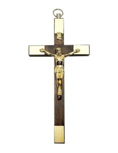 Cruz de madera con dorado