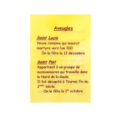 Immaginetta per non vedenti – Santa Lucia e San Piat – 7,5 × 10 cm