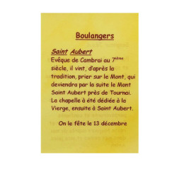 Prayer Card for Bakers – Saint Aubert – 7.5 × 10 cm