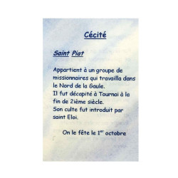 Carte de prière Cécité – Saint Piat – 7,5 × 10 cm