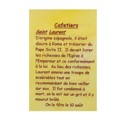 Tarjeta de oración Cafeteros – San Lorenzo – 7,5 × 10 cm