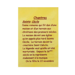 Tarjeta de oración Cantores – Santa Cecilia – En francés