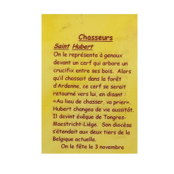 Tarjeta de oración para cazadores – San Huberto – 7,5 × 10 cm