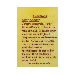 Gebedskaart Koks – Heilige Laurentius – 7,5 × 10 cm