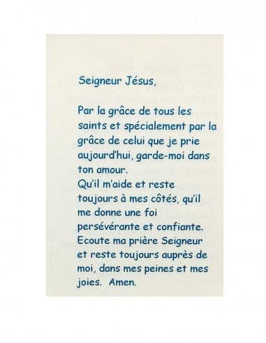 Prayer card to your patron saint - Dangers